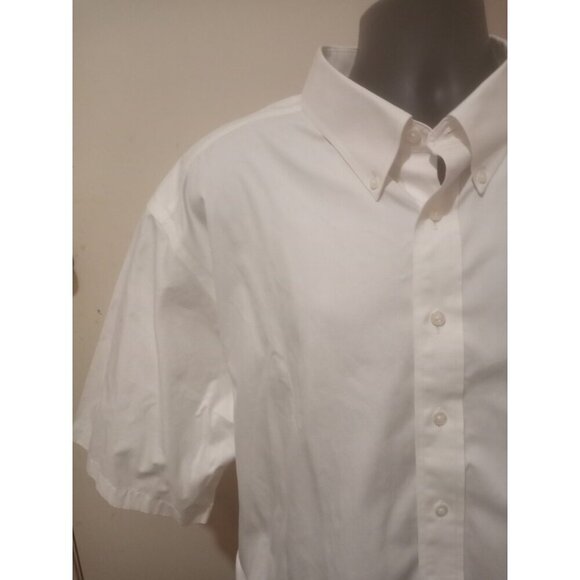 Roundtree Yorke Gold Label Dress Shirt 19 (3XL) Tall White Non Iron EZ Wash - Picture 4 of 13